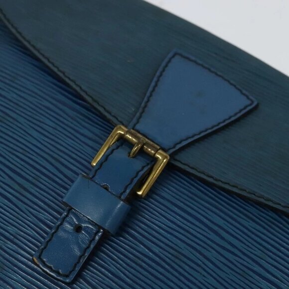 LOUIS VUITTON Epi June Feuille Shoulder Bag Blue M52155 LV Auth 135469 - Picture 10 of 16